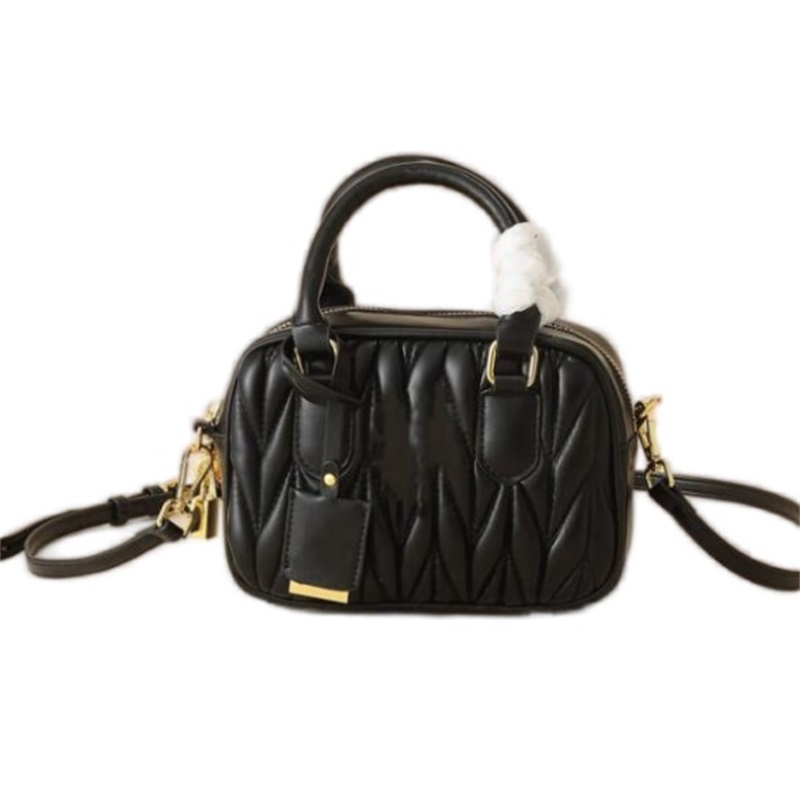 Women designer bag leather bowling wander handbag shoulder wrinkled lady cute hobo bags Crossbody Bag Pillow half moon brown pink white black red xb15