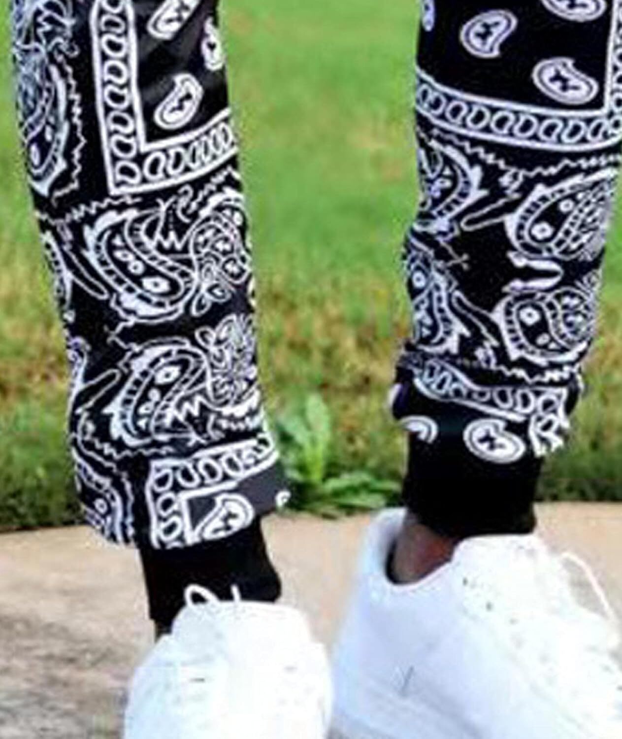 sweatpants mens Bandana Paisly Drawstring Jogger Pants Cashew Printed Sweatpants Skateboard Loose Trousers with Pockets sweat pants