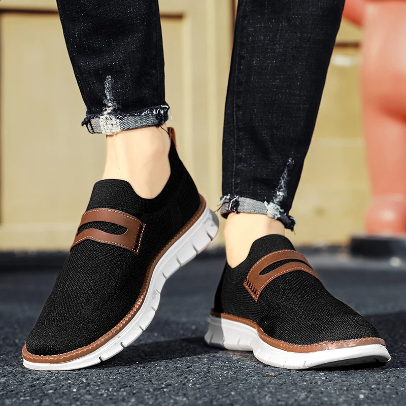 Spring and Autumn Mens Casual Shoes Mesh Breathable Comfortable Lounge Outdoor Lightweight Sneakers Walking Shoes Driving Shoes 240827