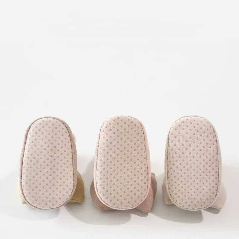 1 pair of newborn socks shoes Korean fashion bow anti slip floor calf socks shoes baby girls autumn and winter cotton first step traveler M240827