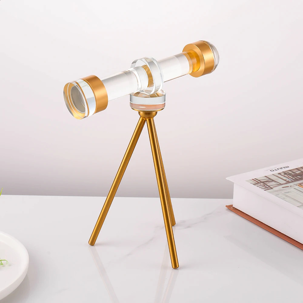Crystal Binoculars Telescope Ornament Home decoration Bedroom Living Room Ornament Binocular Astronomy Gift Birthday Gifts 240827