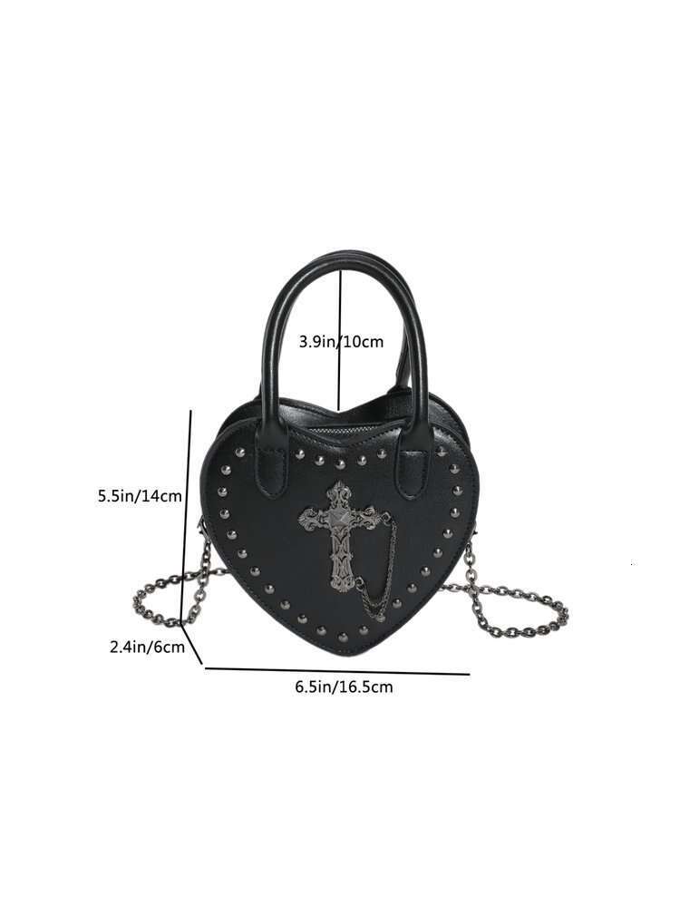 Sweet Cool 2024 New Fashion Love Handheld Chain Women's Gothic BagS Bag