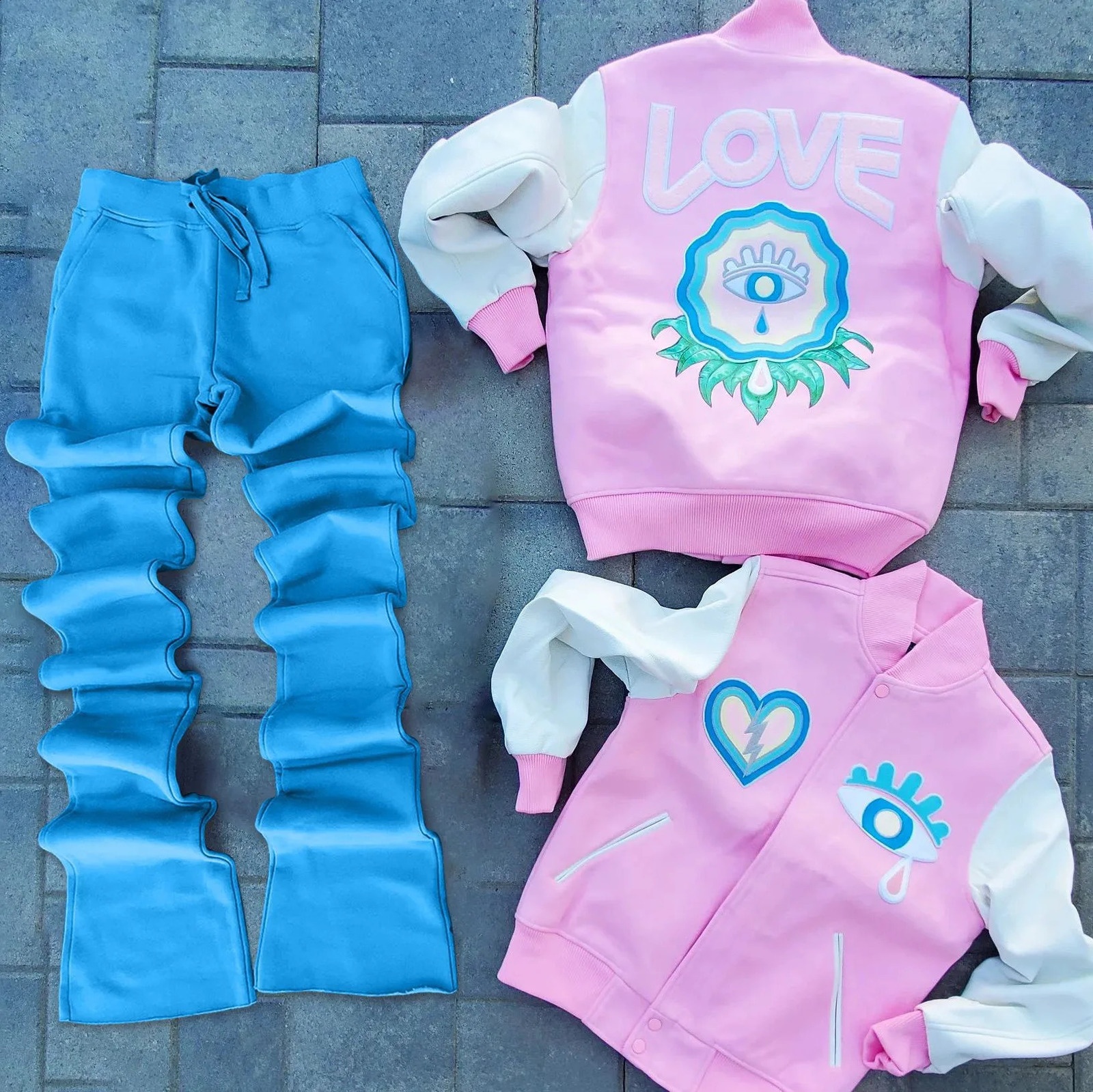 Spring leisure fashion cartoon print jacket spring sports 240827