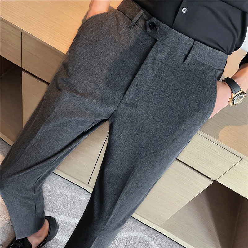 Men Dress Pants Autumn Slim Fit Casual Pantalon Homme Wedding Party Formal Suit Trousers Men Clothing Oversized 28-42 240827