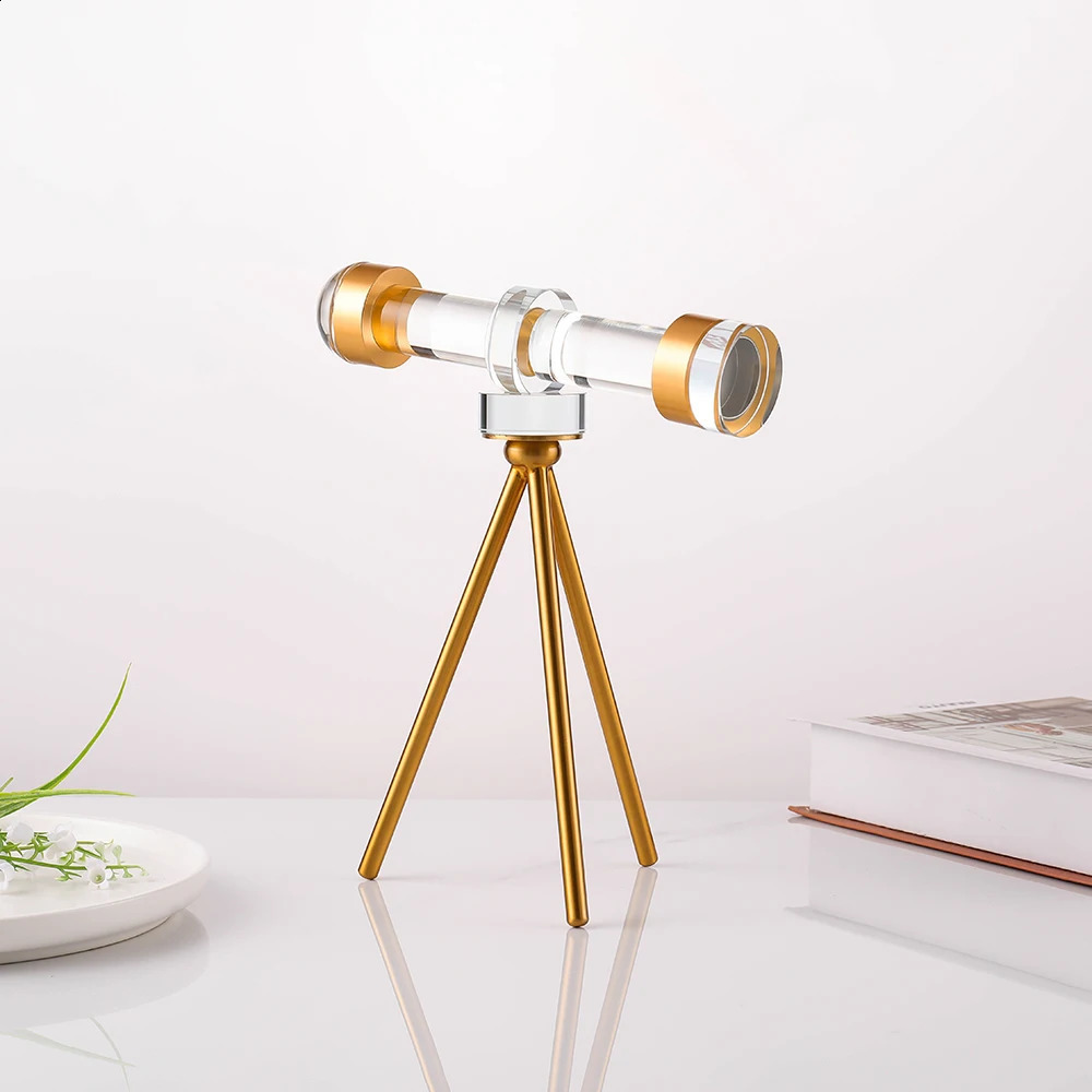 Crystal Binoculars Telescope Ornament Home decoration Bedroom Living Room Ornament Binocular Astronomy Gift Birthday Gifts 240827