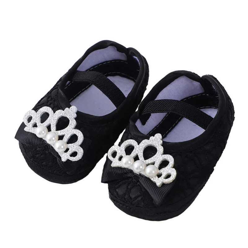 Cute Crown Princess Autumn Baby First Walking Shoes Comfortable Baby Girl Baby Bed Shoes M240827