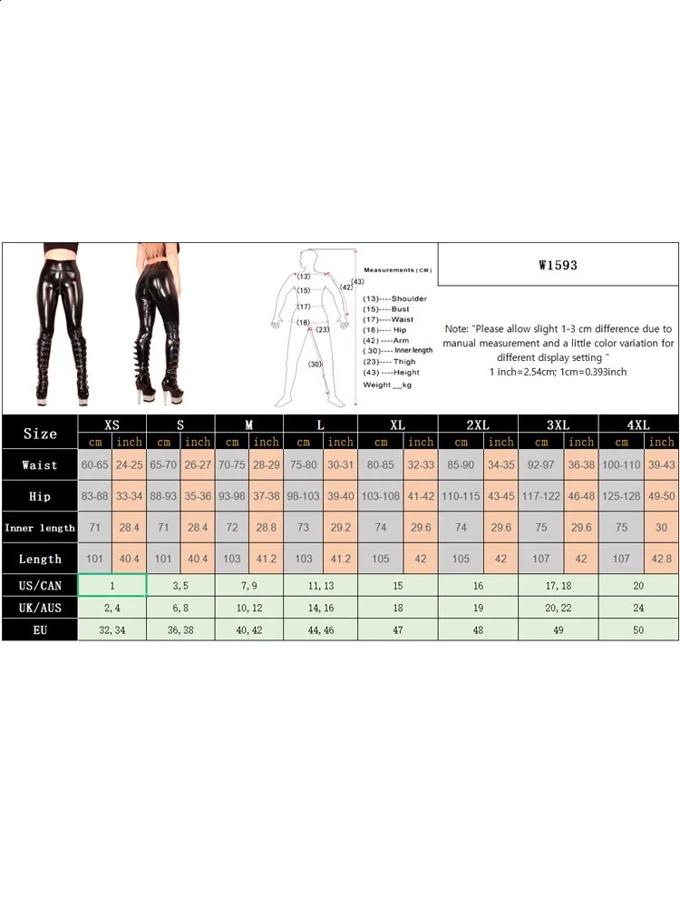 High Waist Patent Leather Trouser Punk Faux Latex Bodycon Pants Zip Open Crotch Stretch Slim Leggings Gothic Clubwear 240826