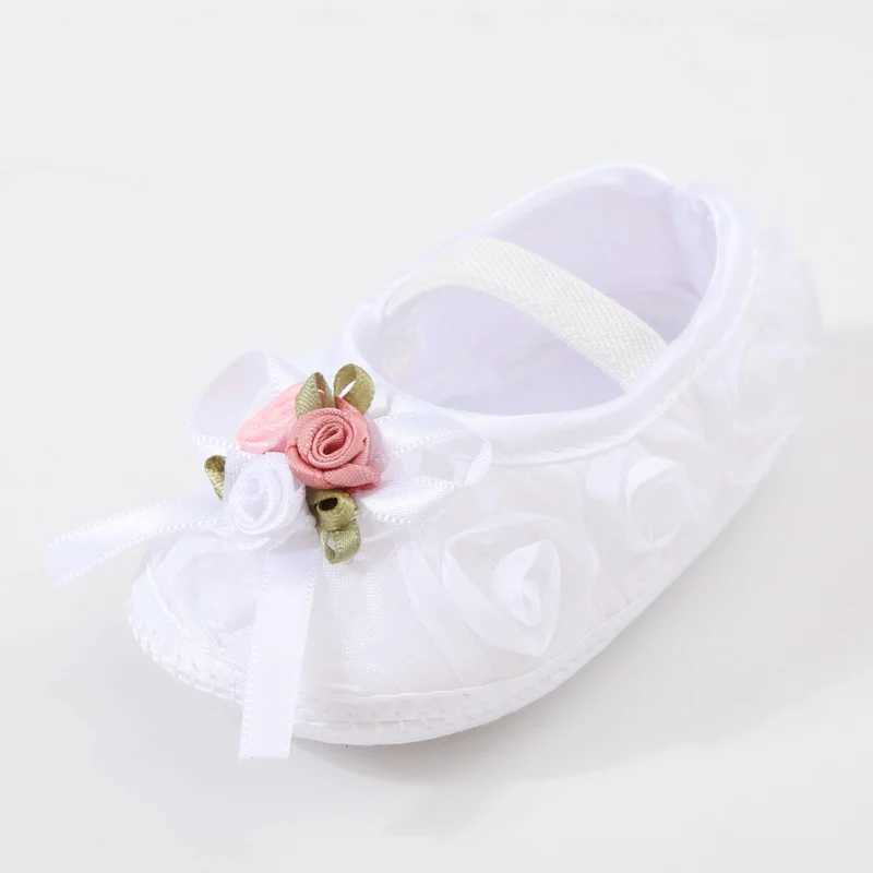 Autumn baby girl shoes decorated with small flowers comfortable cricket shoes for baby walkers roses 0-12 months old M240827