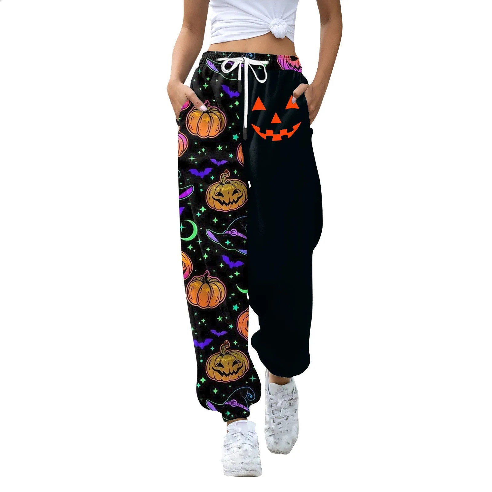 Womens casual fashion sports pants Halloween printed casual pants womens pants high waisted womens clothing sales bag pants women 240827