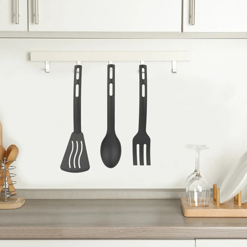 Utensils set service cooking kitchen utensils spoon silicone spatula portable camping plastic slotted 240826