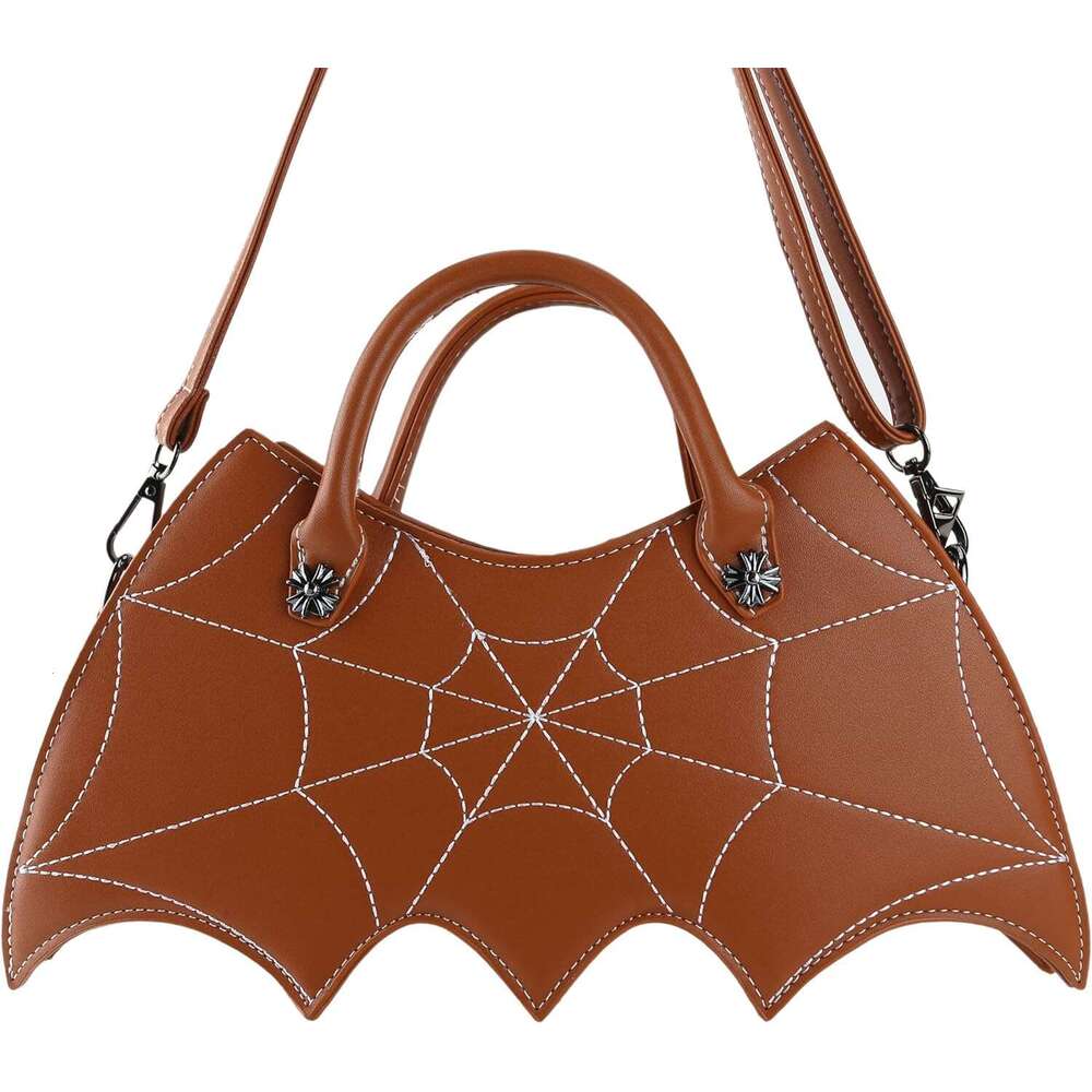 Bat wing Shoulder bag,PU Spider Web Crossbody Handbag for Women