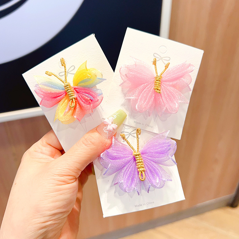 Cute and super fairy accessory clip, little girl antique style headwear baby butterfly clip hair F08.27-1.4 5ca06