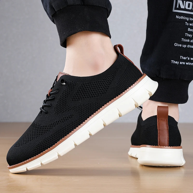 2024 mens casual shoes large-sized woven mesh lightweight and comfortable summer work driving shoes mens simple outdoor walking shoes 240827