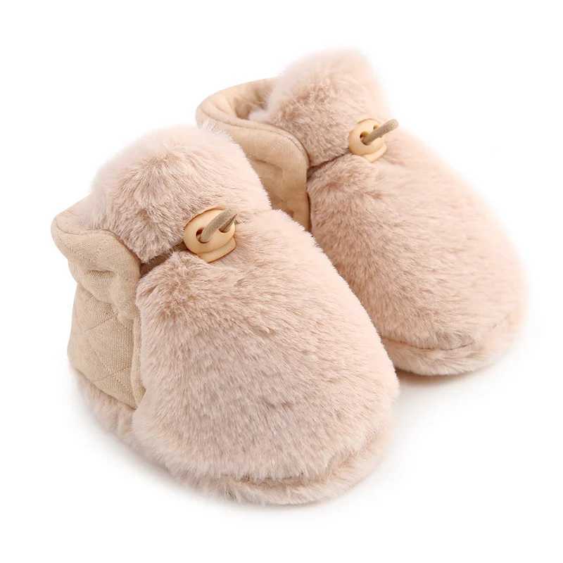 Baby Winter Shoes Thick Plush Warm Shoes Anti slip Boys and Girls Snow Boots First Walking Shoes Baby Gift M240827