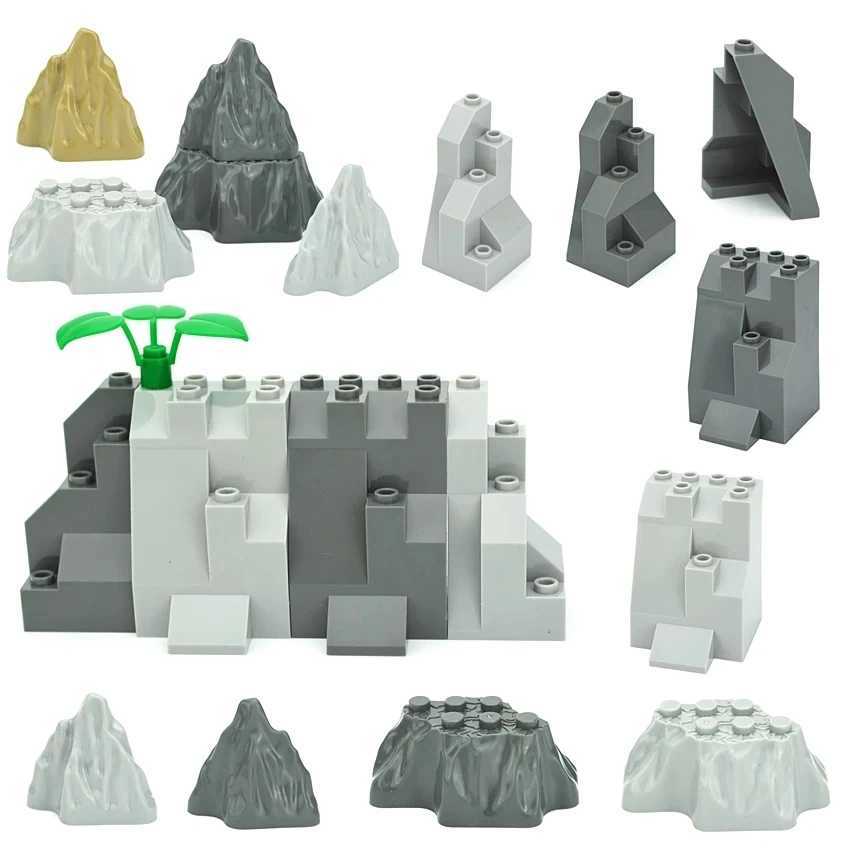 Moc Rock Panel Rockery Mountain 6082 6083 23996 DIY City View Bulk Building Blocks Compatible with Assembled Particle Toys Free shipping