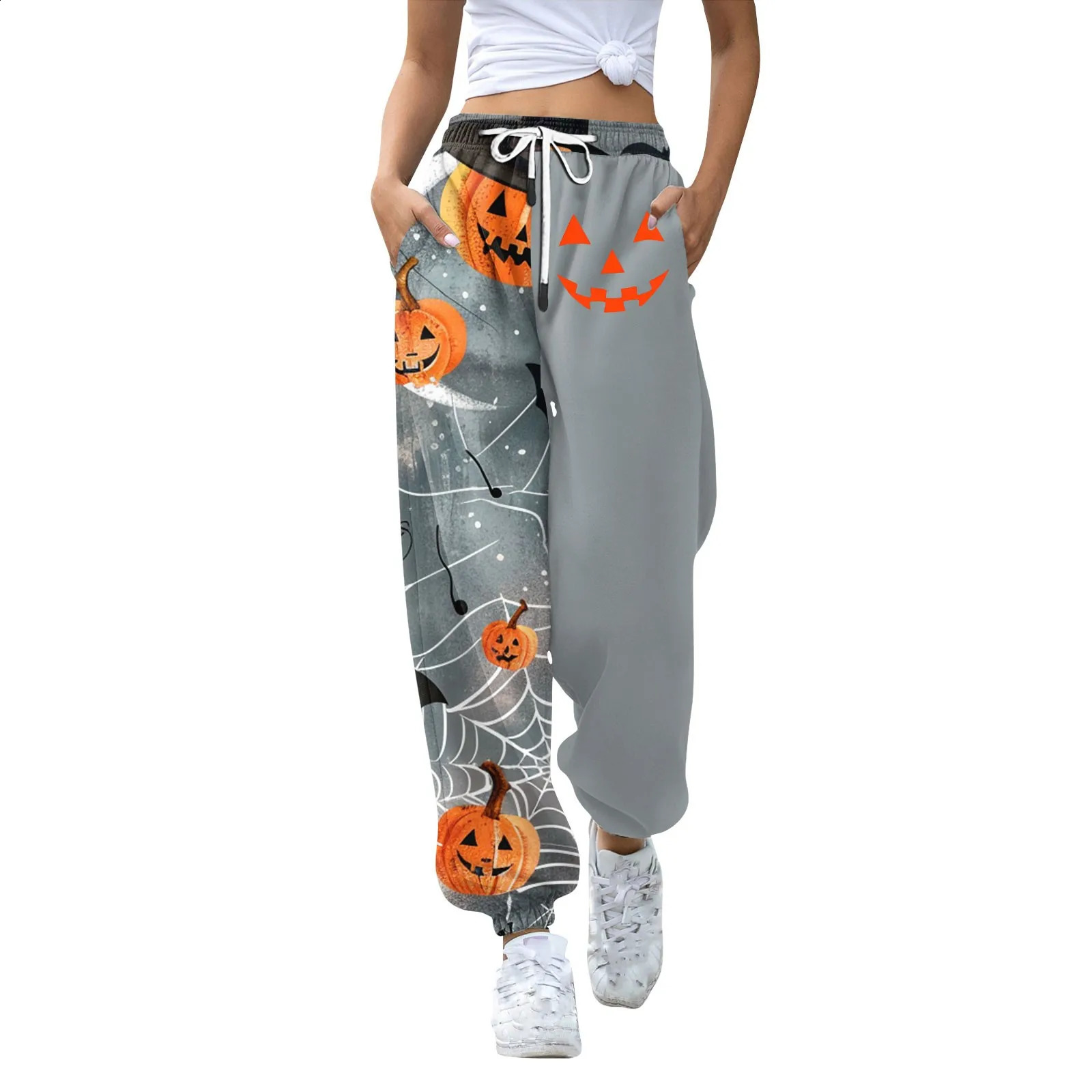 Womens casual fashion sports pants Halloween printed casual pants womens pants high waisted womens clothing sales bag pants women 240827