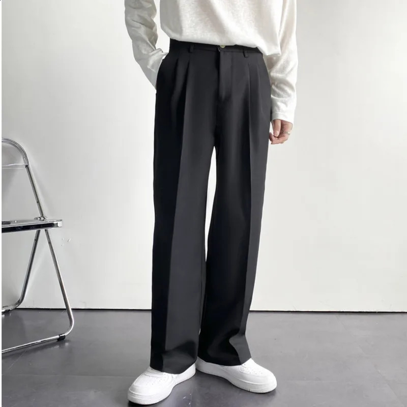 IEFB Autumn Straight Suit Pants Loose Casual Mens High Street Wide Leg Korean Fashion Male Trousers 9A4489 240827