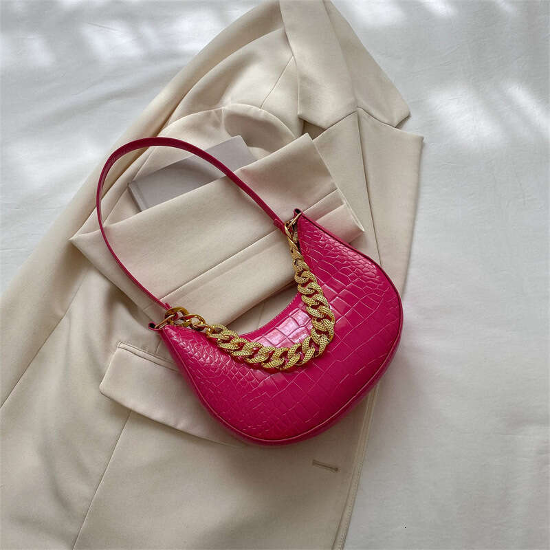 Solid color armpit for women 2024 new autumn trend western-style shoulder bag, casual chain crossbody bag bags