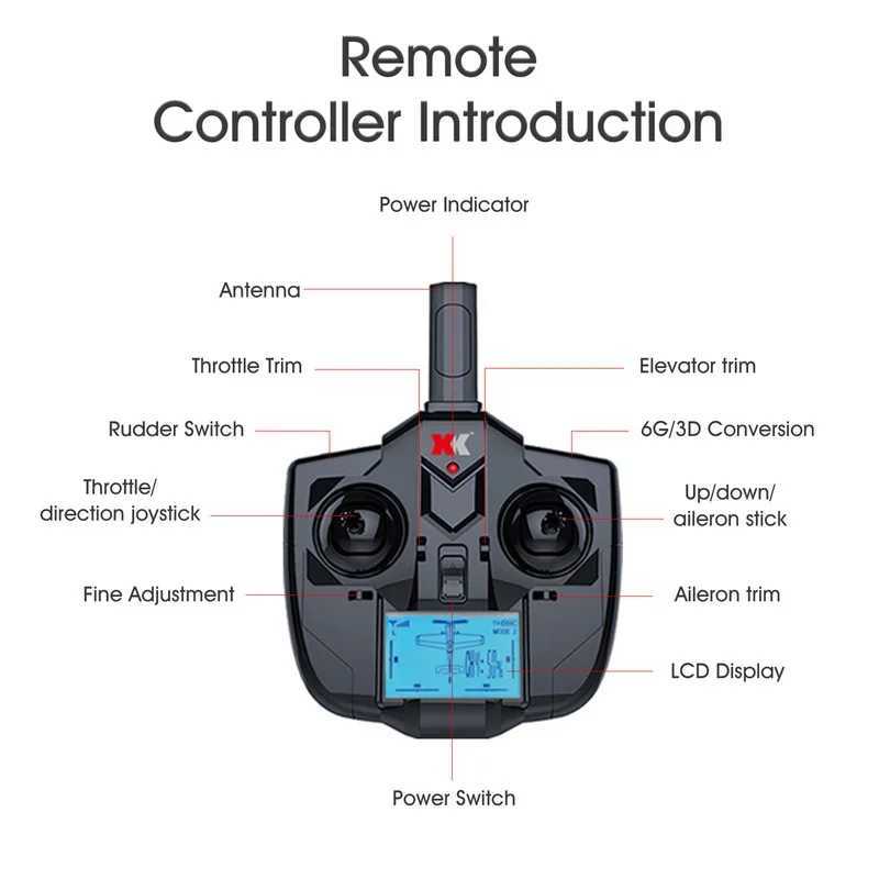 Wltoys XK A160 RC 5CH 2.4G wireless remote control 650mm wingspan 3D/6G brushless electric airplane toyFree shipping