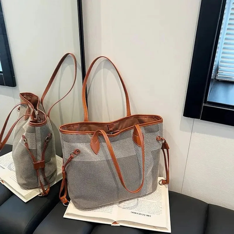 Minimalist Canvas Tote Bag Womens Handbag Selling Womens Multi Functional Shoulder Bag Bolsas Femininas 240827