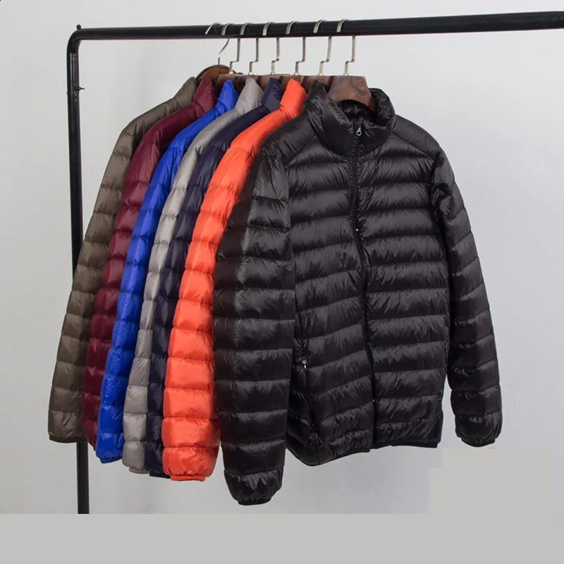 Autumn And Winter Down Jacket Mens Fashion Hooded Super Light Warm Slim Coat Down Jacket Mens Coat 240830