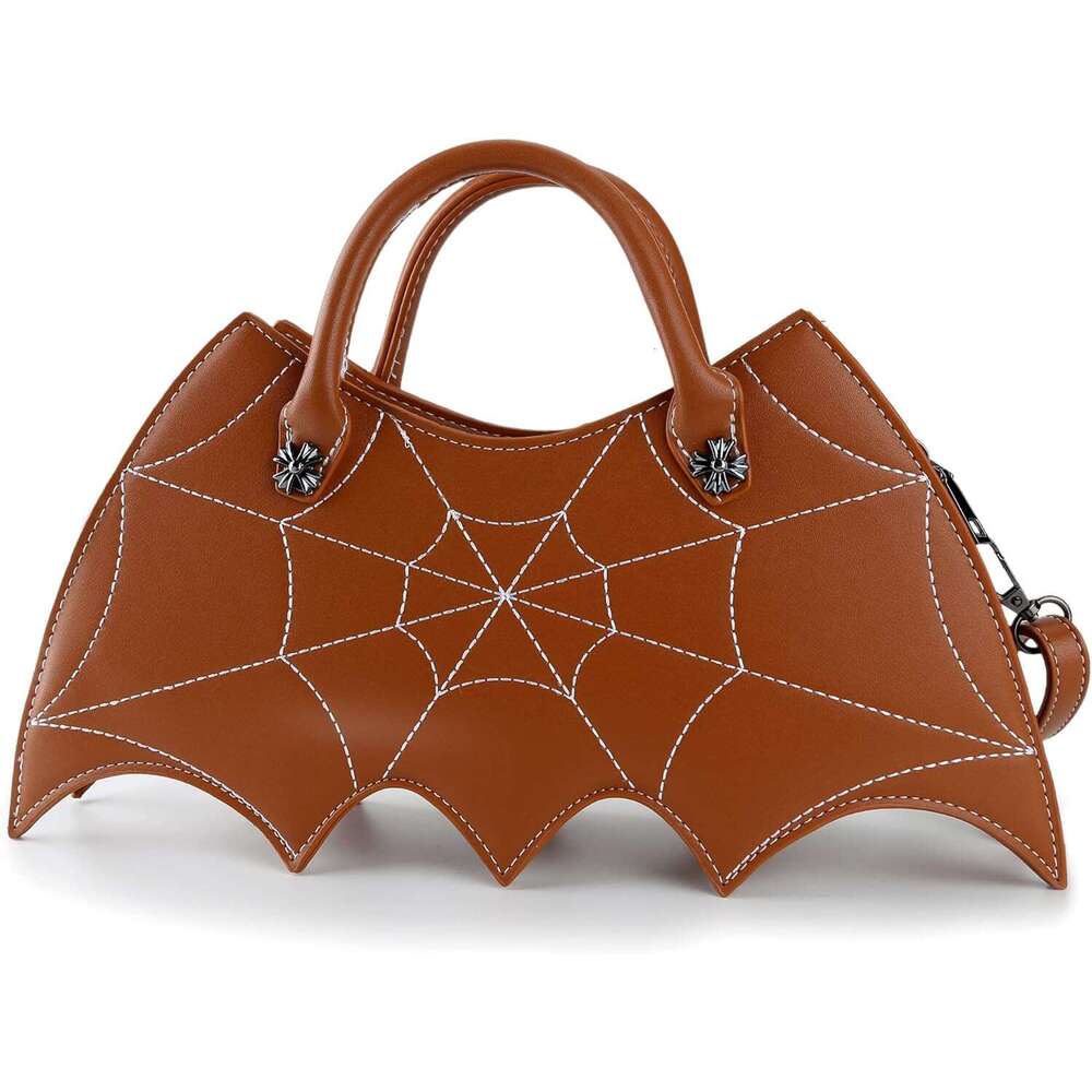 Bat wing Shoulder bag,PU Spider Web Crossbody Handbag for Women