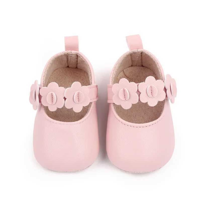 0-2 year old baby girl PU leather shoes spring autumn flower baby toddler little girl first walker newborn baby baby crib shoes M240827