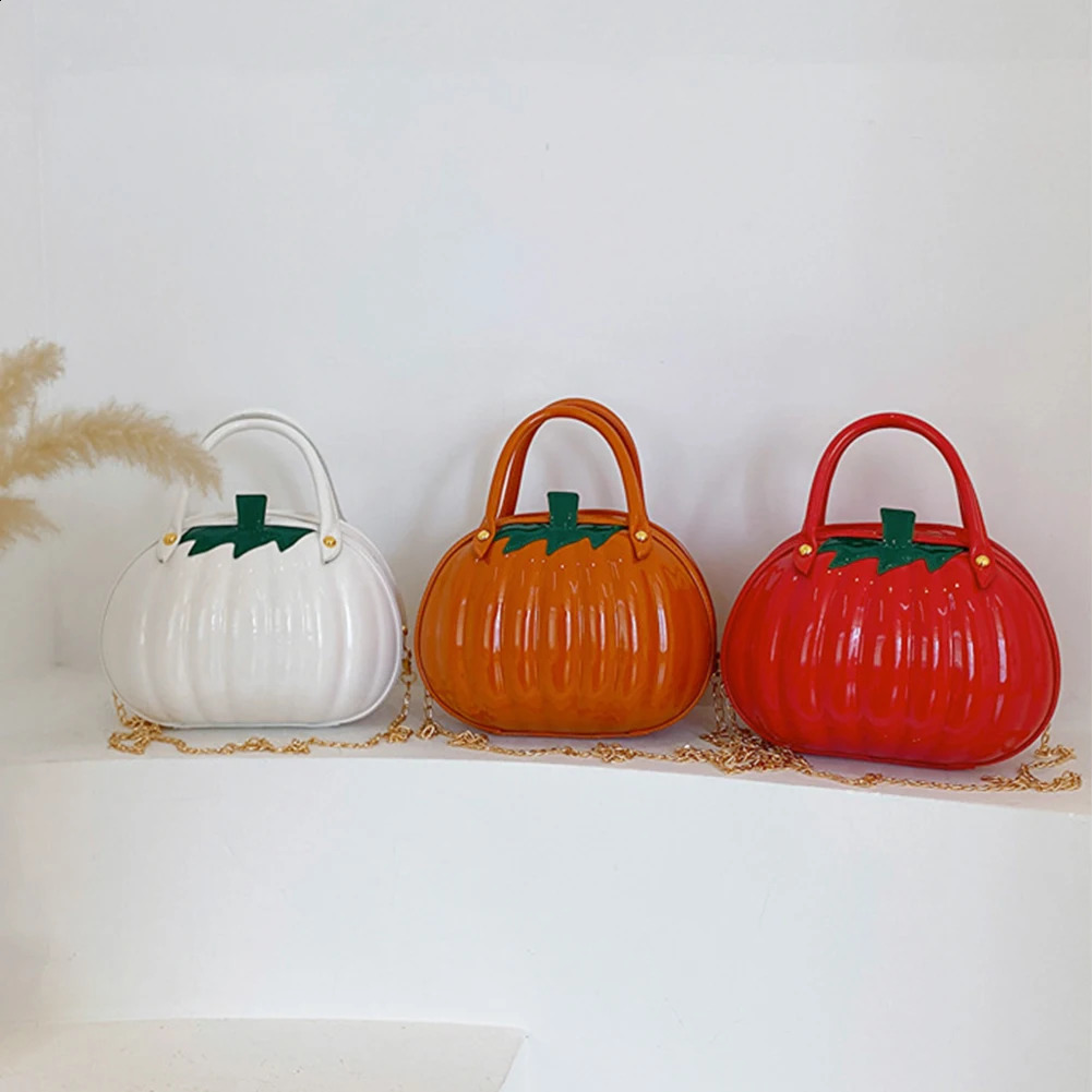 Womens pumpkin shaped handbag Versatile creative shoulder bag fashionable and adorable multifunctional waterproof Halloween handbag 240912