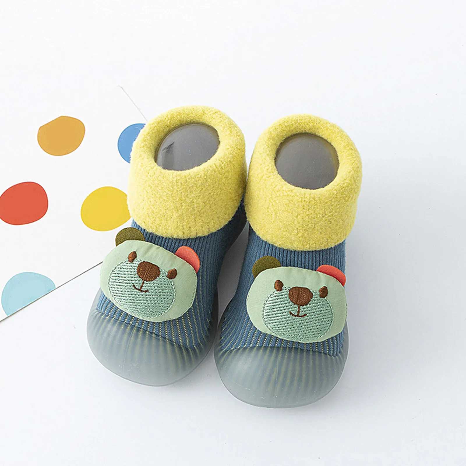 Neutral Socks and Shoes for Preschool Girls and Boys First Cartoon Animal Childrens Soft Bottom Anti slip Childrens Floor Socks M240827