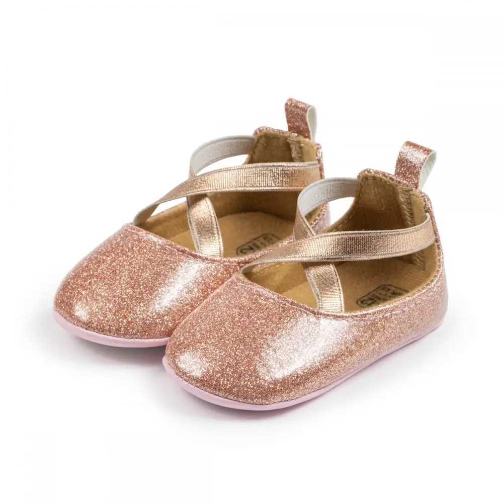 Baby colored princess shoes party elastic classic leather spring/summer childrens soft soled walking shoes M240827