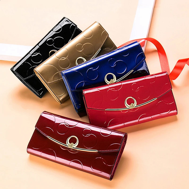 Womens Wallets Carteras Para Mujer Long Purse for Women with Cell Phone Pocket er Leather Wallet RFID Protect 240827
