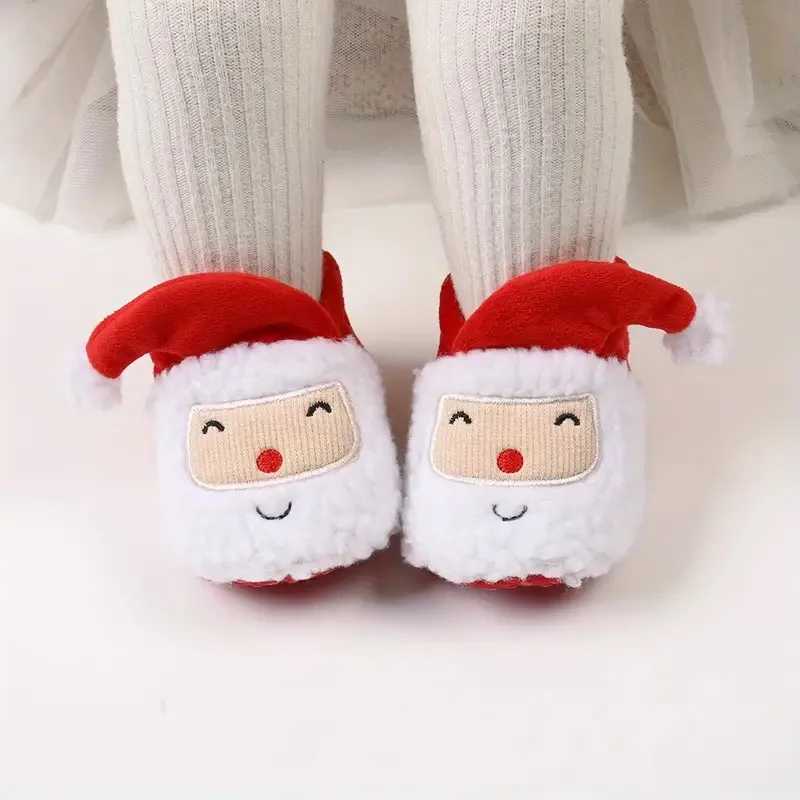 New Christmas baby shoes for boys girls toddlers first step walkers soft soled baby apartments warm snow boots 0-18 months old M240827