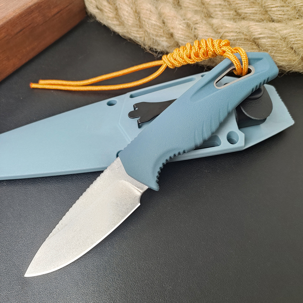 Top Quality Survival Straight Knife CPM-MagnaCut Stone Wash Full Tang TPV Handle Outdoor Hunting Fishing Fixed Blade Knives with Kydex
