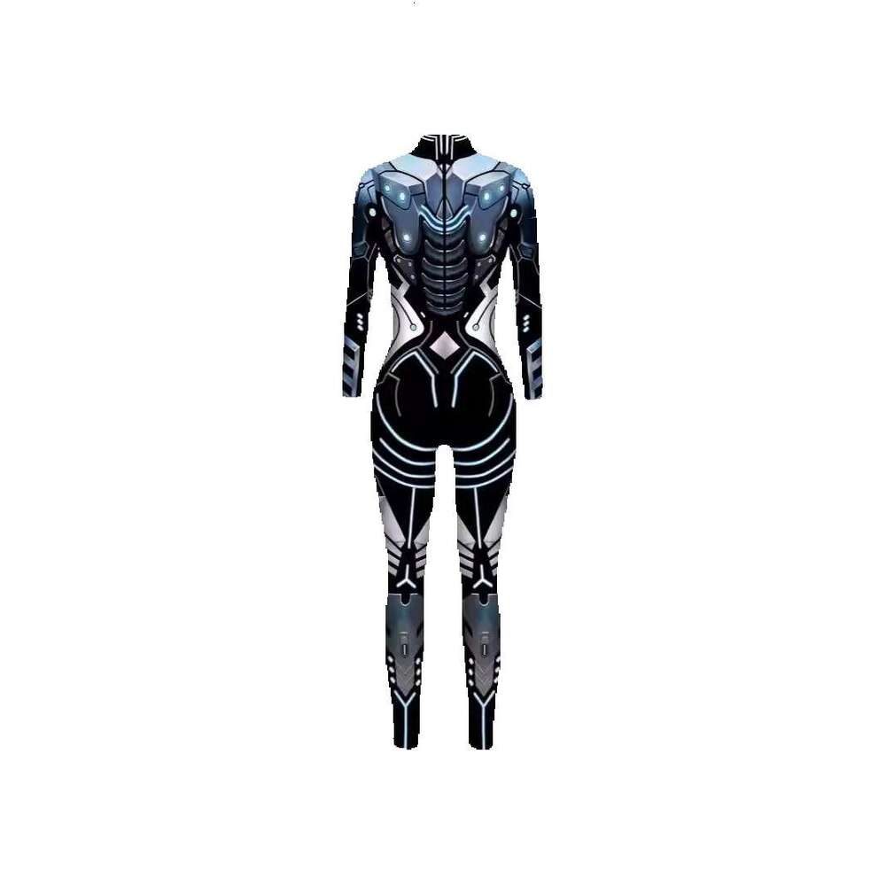 New Halloween Mens and Womens Muscle Skeleton 3D Digital Printing Union