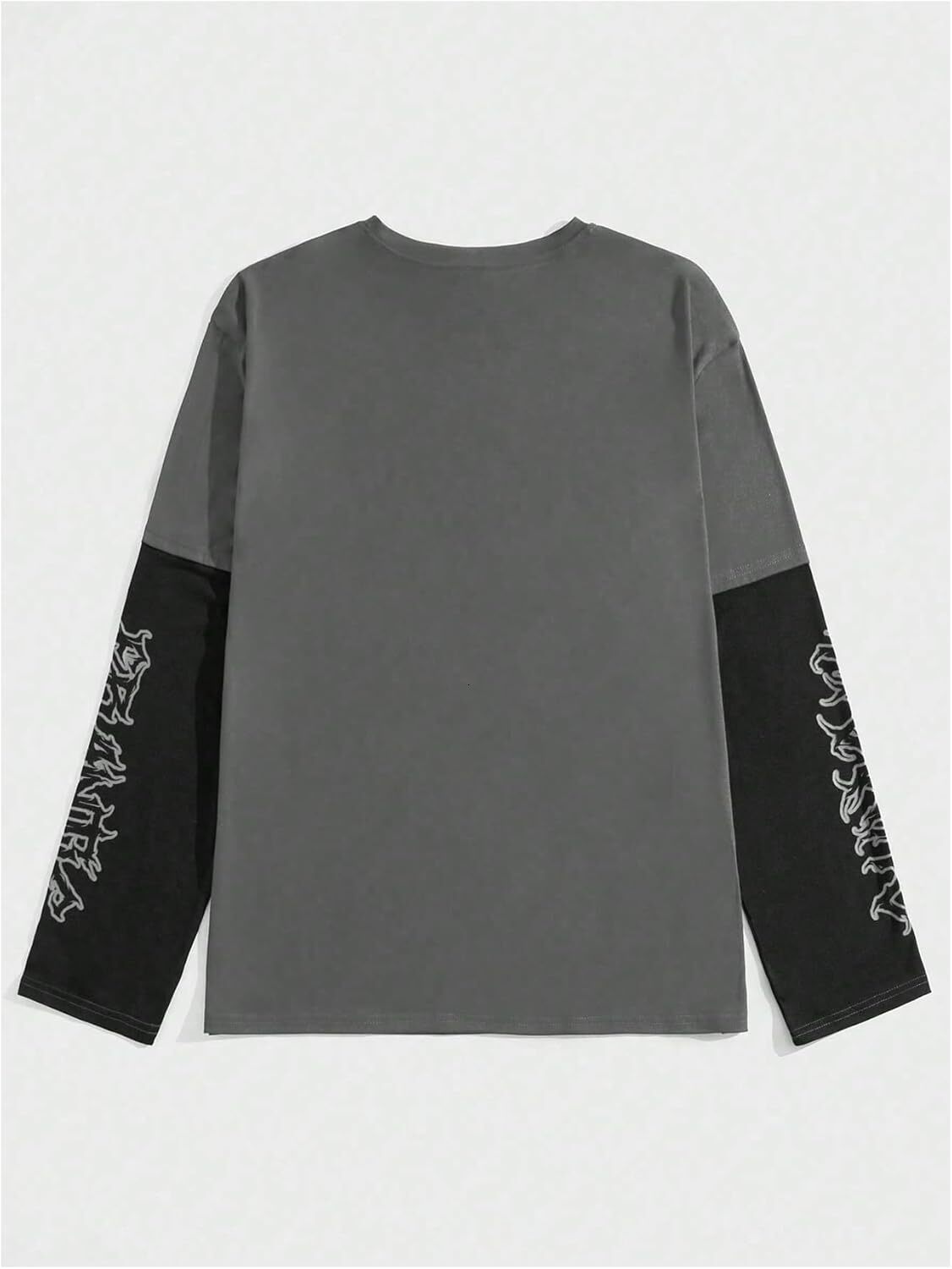 Long Sleeve Shirts For Men Sweatshirt Mens Crewneck Letter Graphic T Loose Tee Tops Shirt Streetwear Casual Tops Clothes Free shipping