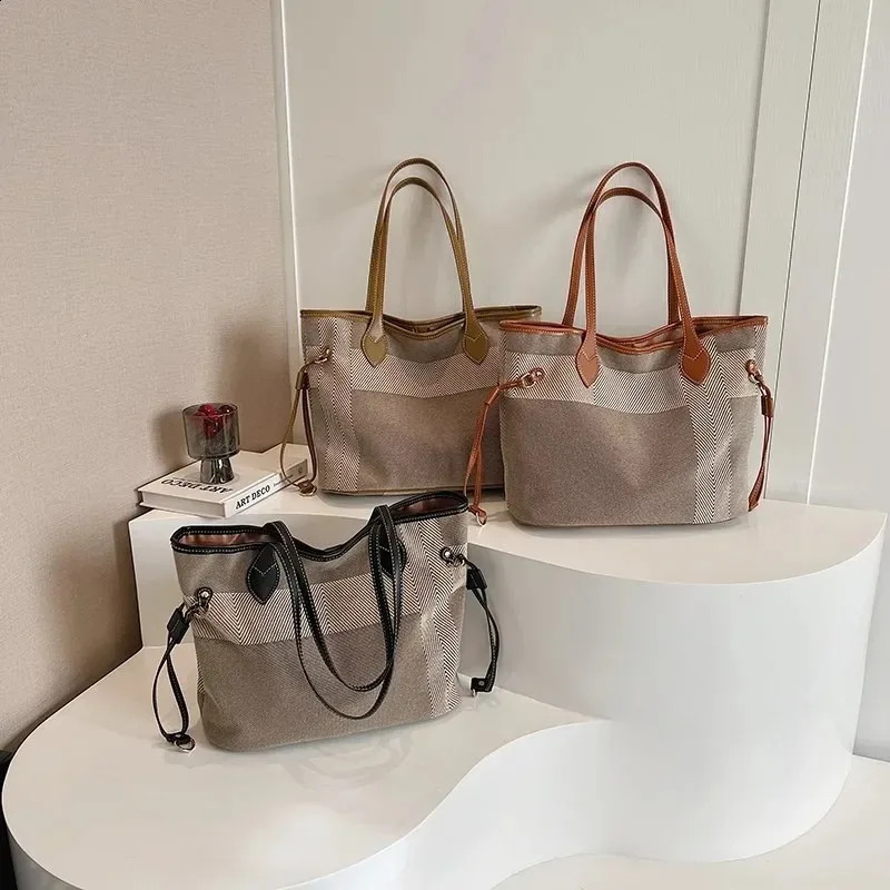 Minimalist Canvas Tote Bag Womens Handbag Selling Womens Multi Functional Shoulder Bag Bolsas Femininas 240827