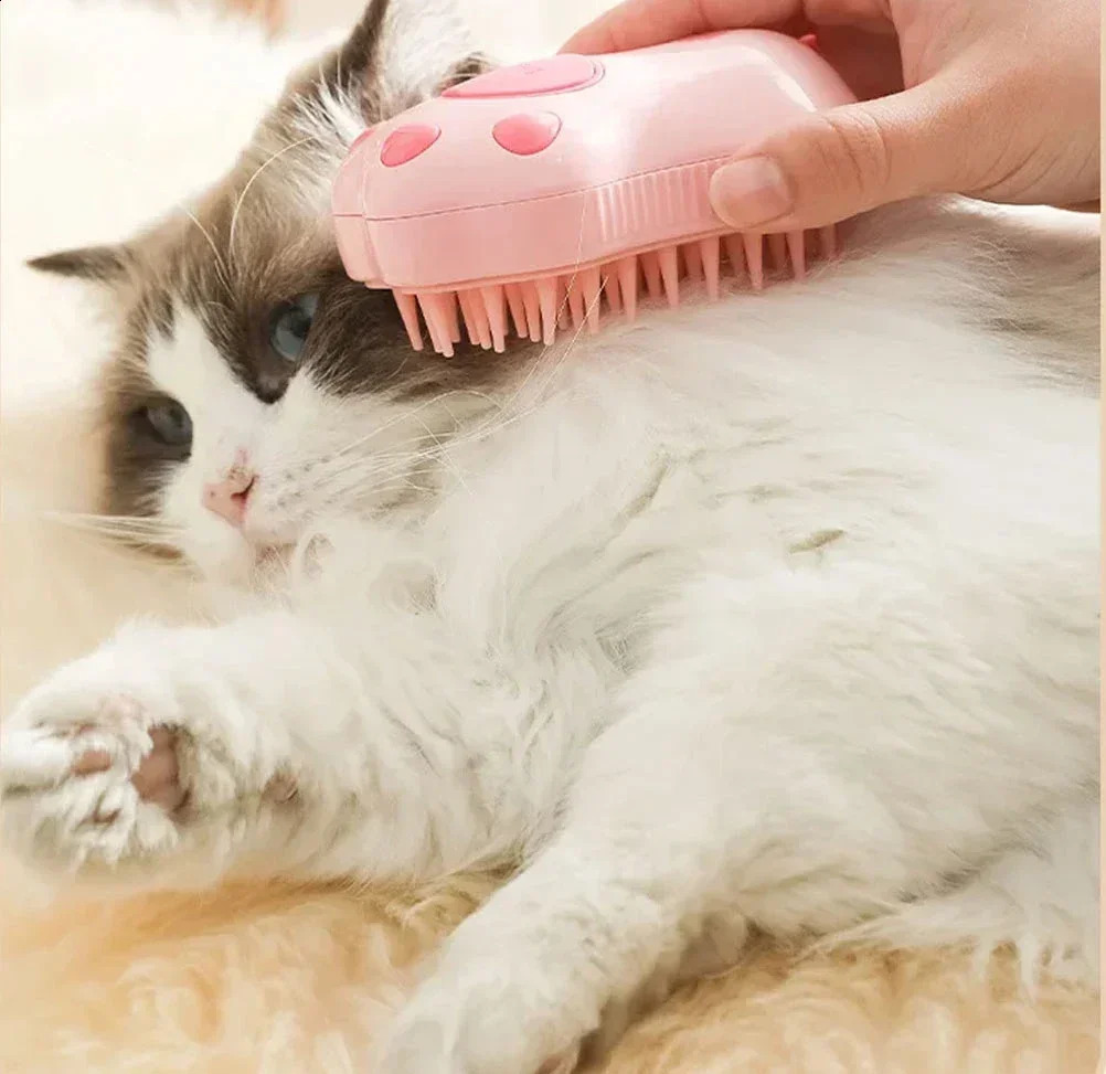 3 in 1 Pet Brush Cat Steam Brush Comb Dog Brush Electric Spray Cat Hair Brushes Massage Pet Grooming Hair Removal Combs 240826