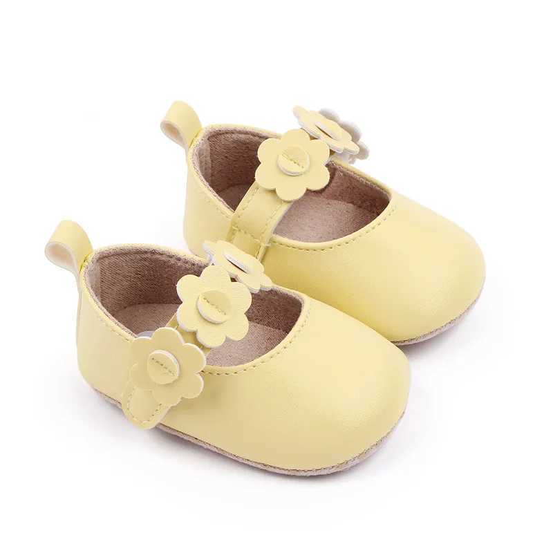 0-2 year old baby girl PU leather shoes spring autumn flower baby toddler little girl first walker newborn baby baby crib shoes M240827
