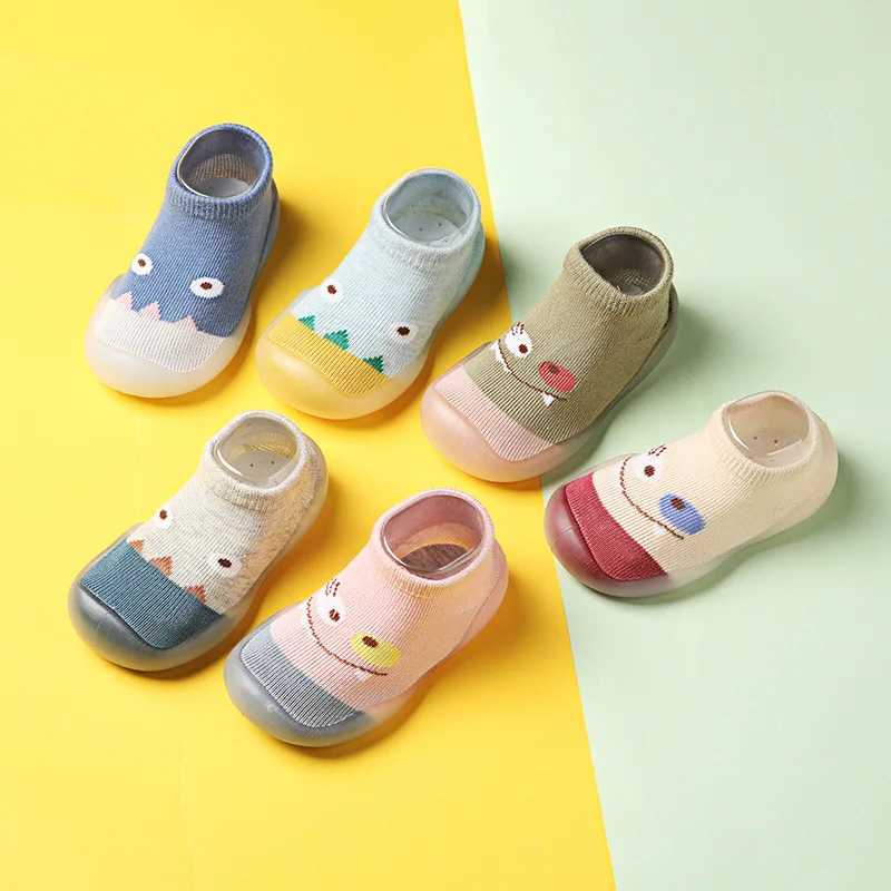 HappyFluttere 0-3Y Spring and Autumn Shoes Soft Cotton Anti slip Baby Shoes Walking Indoor Baby Thin Style Breathable Socks Shoes M240827