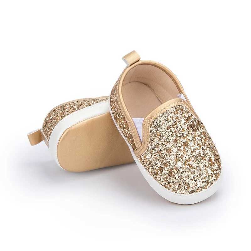 New baby shoes baby boy girl shoes sparkling gold dress pure cotton soft sole newborn baby crib shoes first step Moccasins M240827