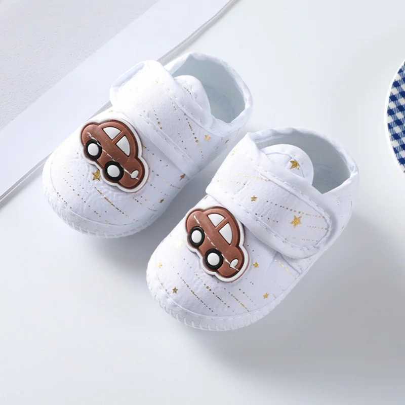 Spring and summer baby shoes Korean style cartoon car pattern soft soled cloth shoes (0-8 months) M240827