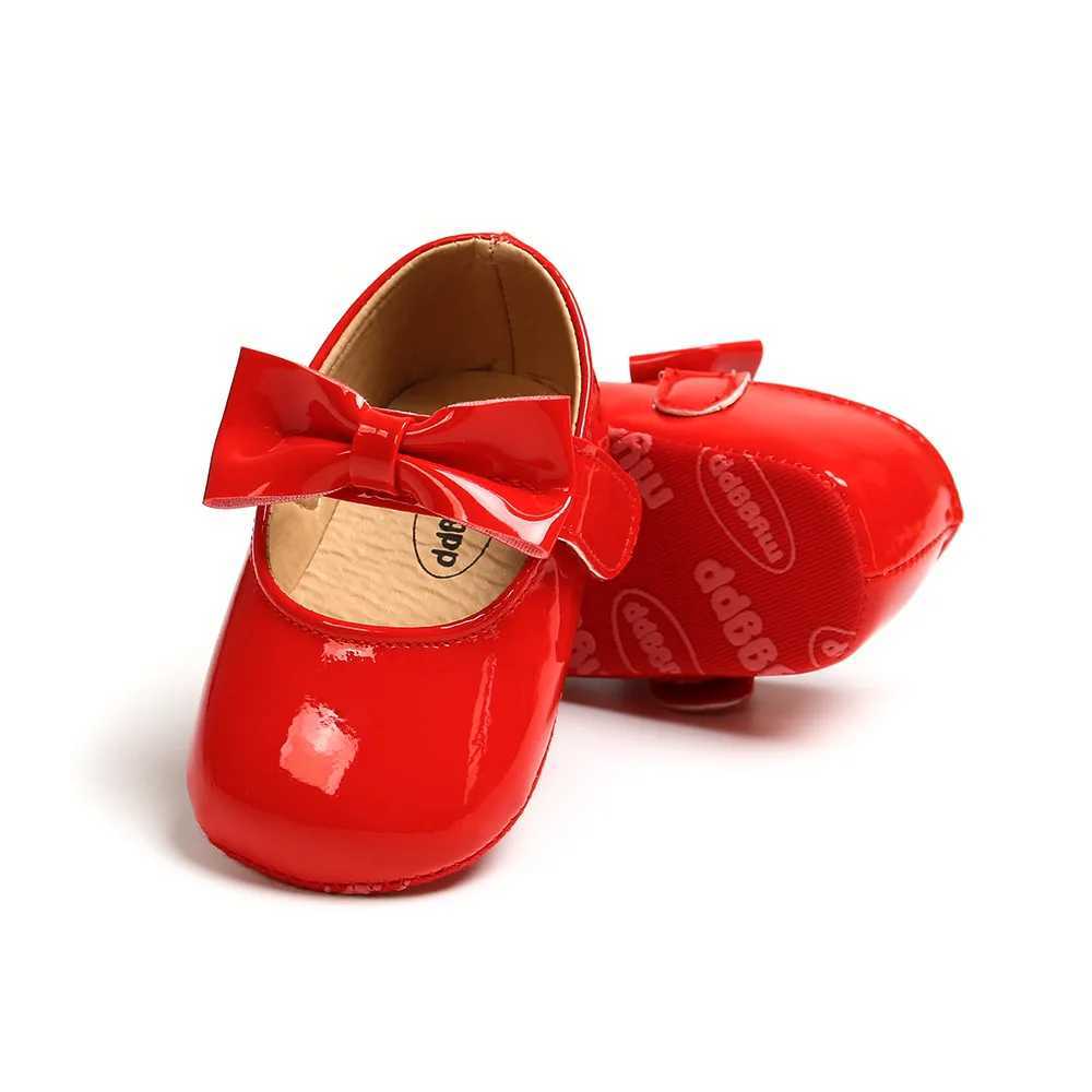 Baby shoes baby shoes girls shoes PU anti slip bow classic princess dress first mover baby crib shoes Moccasins M240827
