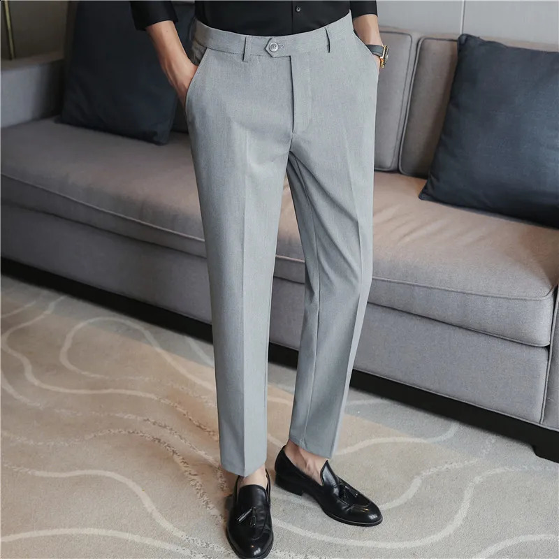 Men Dress Pants Autumn Slim Fit Casual Pantalon Homme Wedding Party Formal Suit Trousers Men Clothing Oversized 28-42 240827