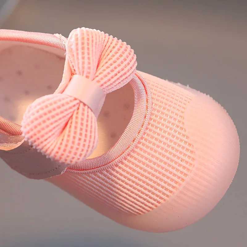 Baby shoes spring and autumn breathable baby shoes butterfly bow mesh shoes age 0-2 fresh princess shoes newborn Zapatillas M240827