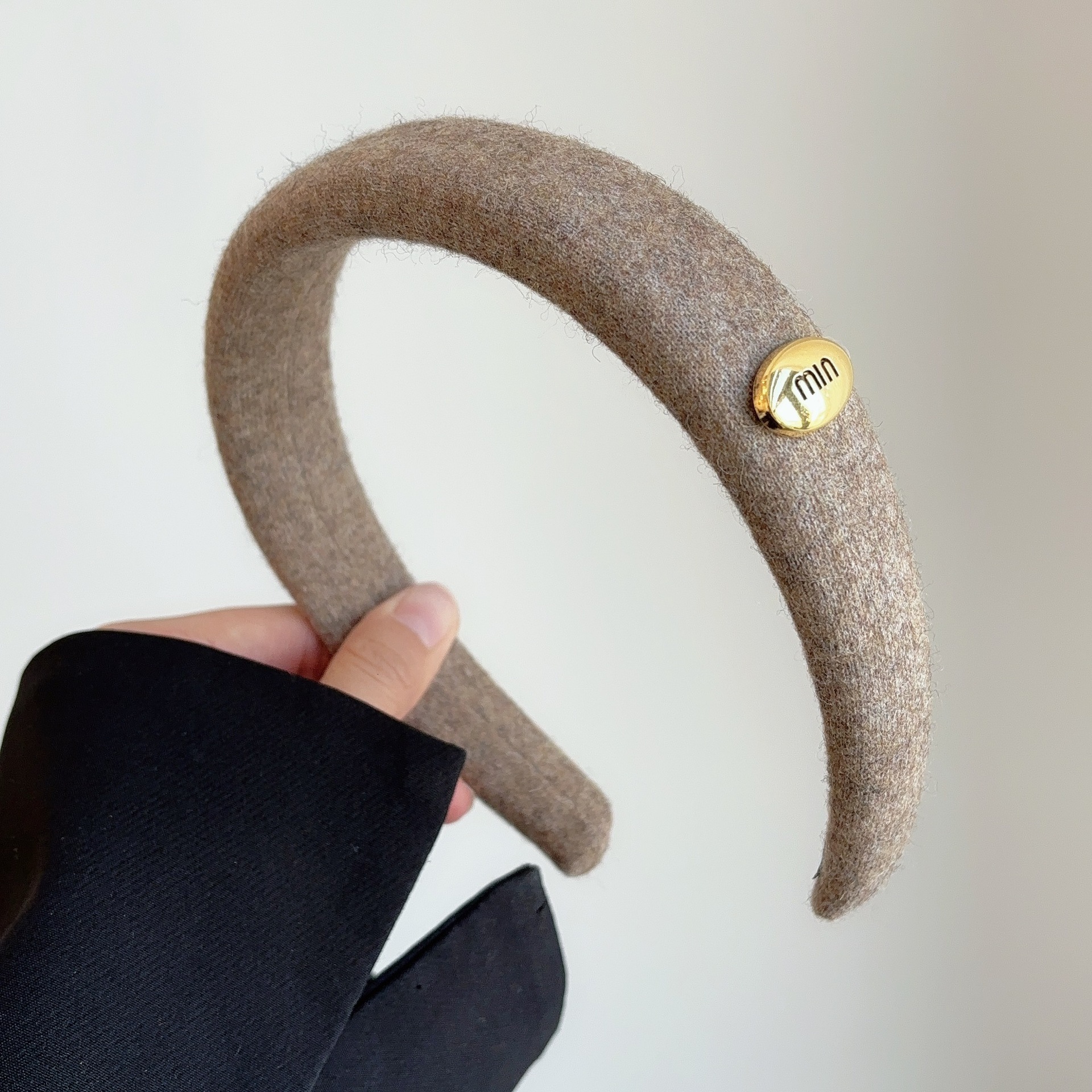 Wool high skull top autumn winter for women, with a high-end and stylish feel, 2023 new hair accessory, headhole headband F08.27-5.5 0bc63