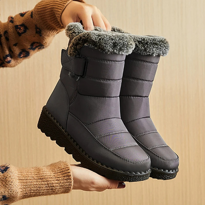 Snow Women Boots Soft Womens Boots Platform Ladies Shoes Fur Keep Warm Boots Ladies Plus Size Botas Mujer Winter Shoes 240826
