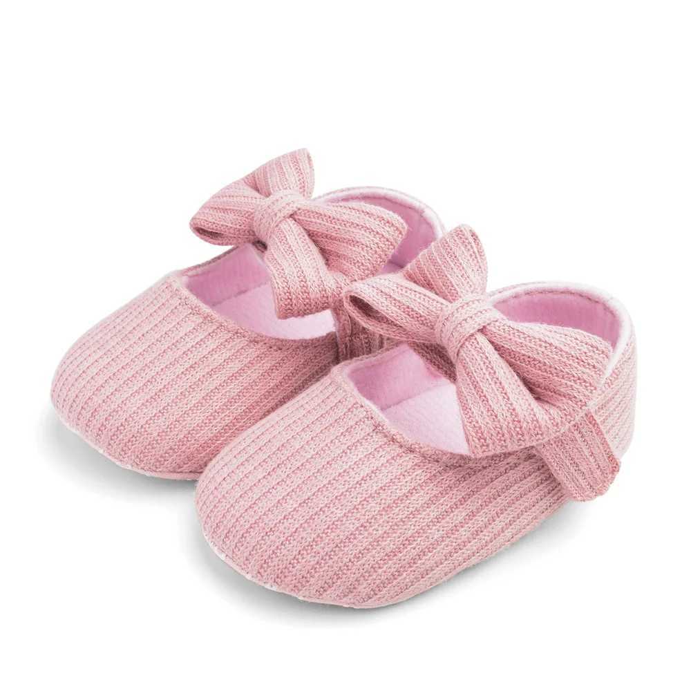 Baby girl soft soled shoes baby toddler knitted cute shoes little girl first walker one year old baby girl shoes M240827
