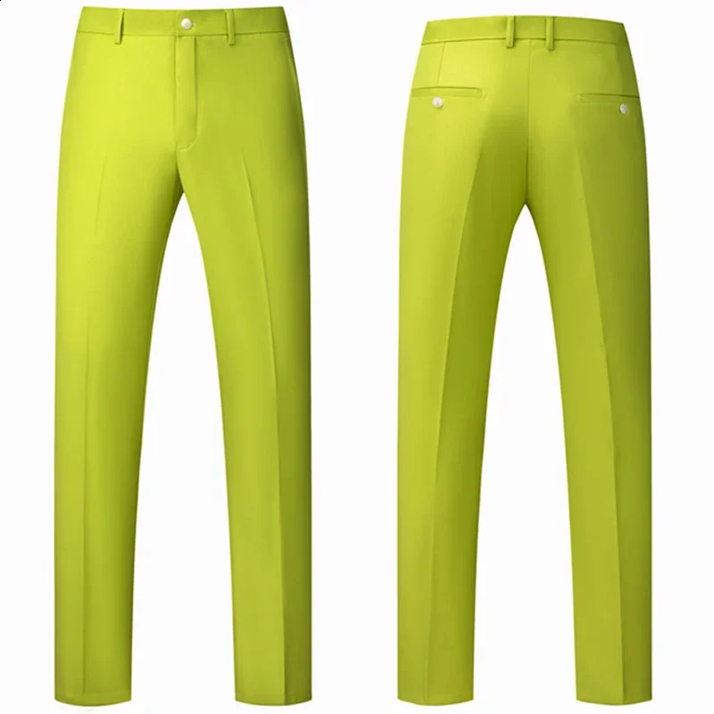 Plus Size 38 40 Mens Suit Pants High Quality Men Solid Color Slim Fit Dress Pants Slim Fit Office Business Men Trousers 16 Color 240827