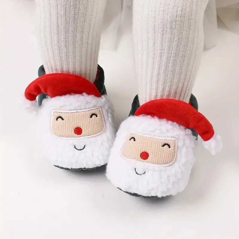 New Christmas baby shoes for boys girls toddlers first step walkers soft soled baby apartments warm snow boots 0-18 months old M240827