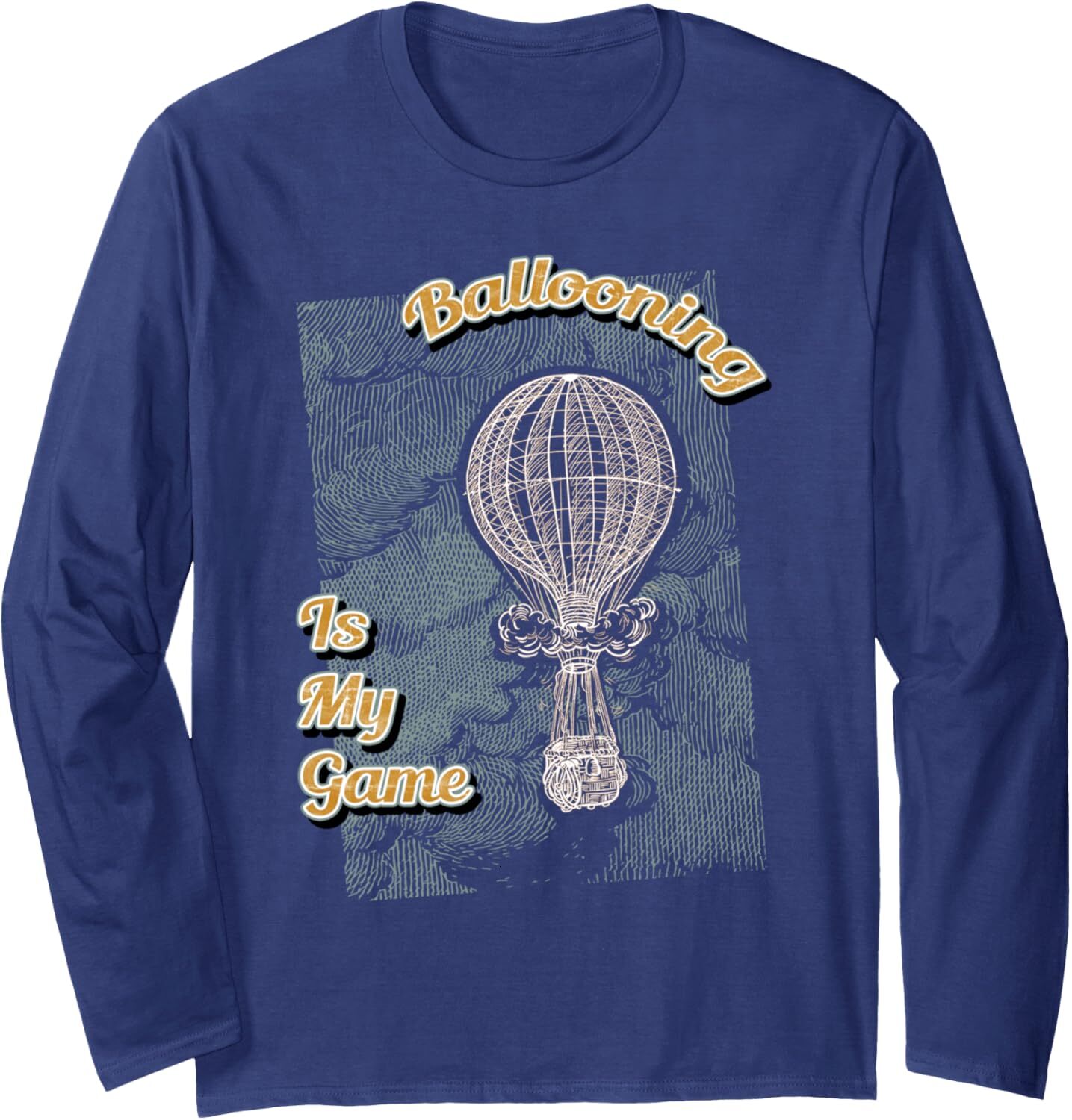 Long Sleeve Shirts For Men Sweatshirt Ballooning Is My Game Funny Hot Air Balloons Gift Tee Streetwear Casual Tops Clothes Free shipping